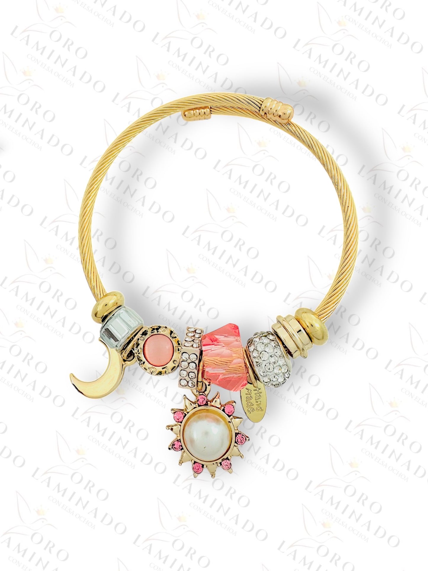 Gold Filled Golden Charm bracelet R358