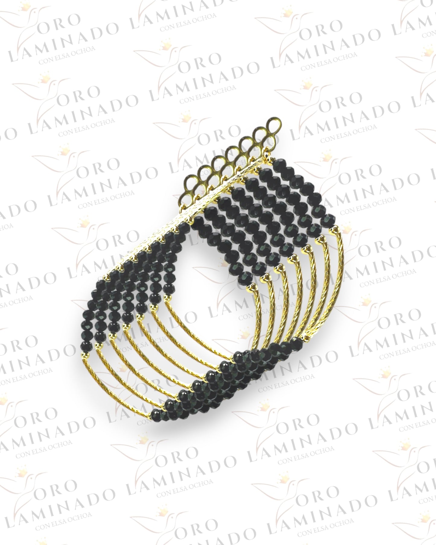 Black craft bracelet (pack of 7) R207