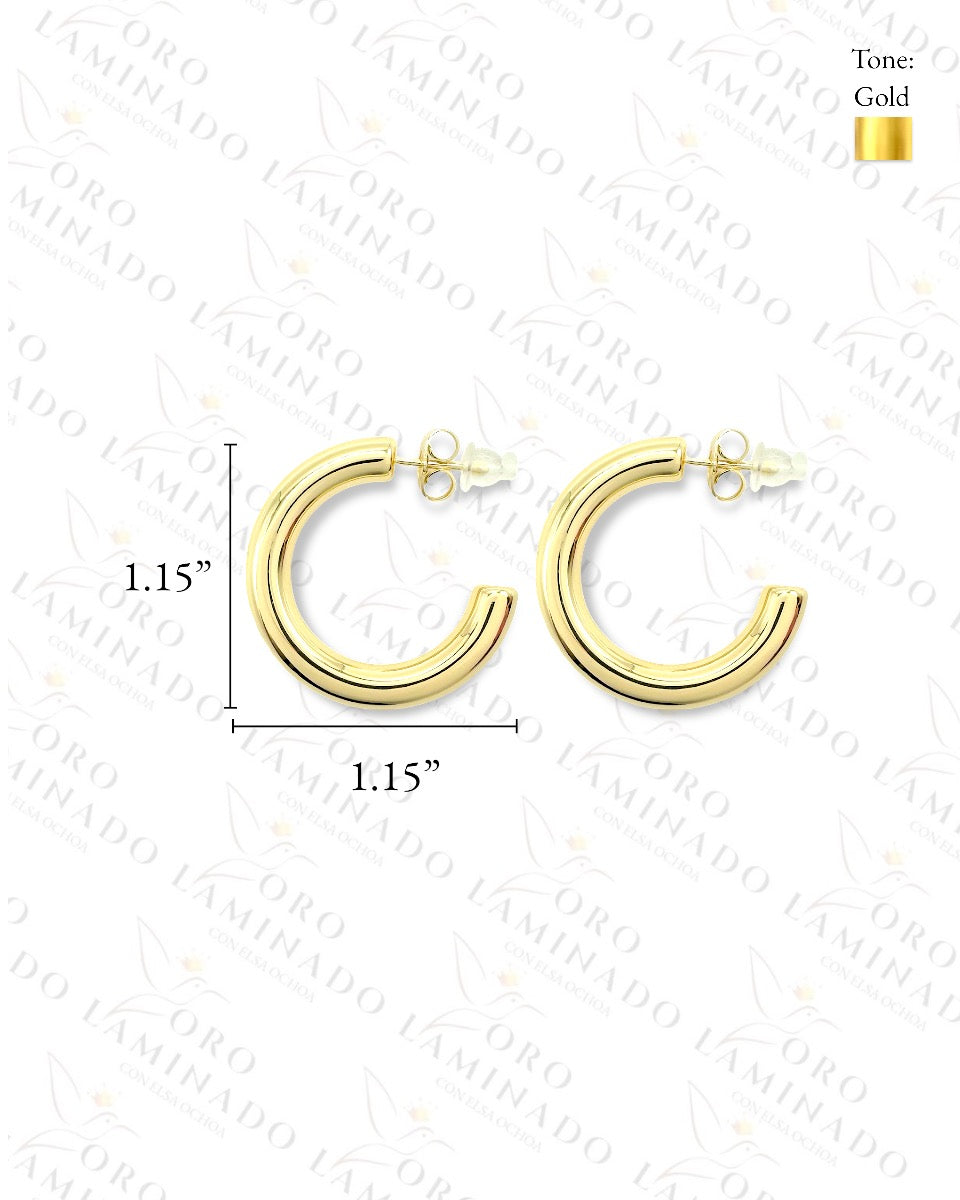 High Quality Plain C-Shape Earrings B474