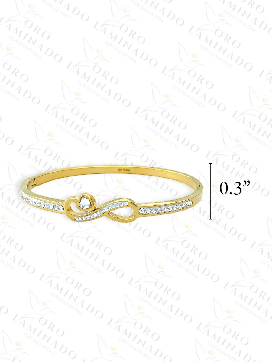 Stainless Steel Infinity Love Bangle Bracelet R403