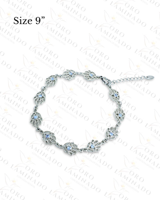 High Quality Silver Fatima Hand Bracelet Y196