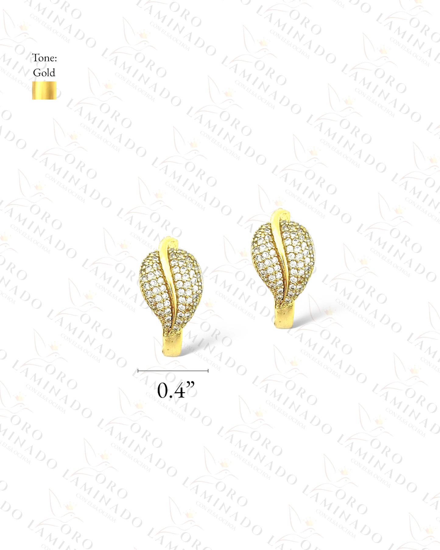 High Quality Leaf Hoop Earrings B151