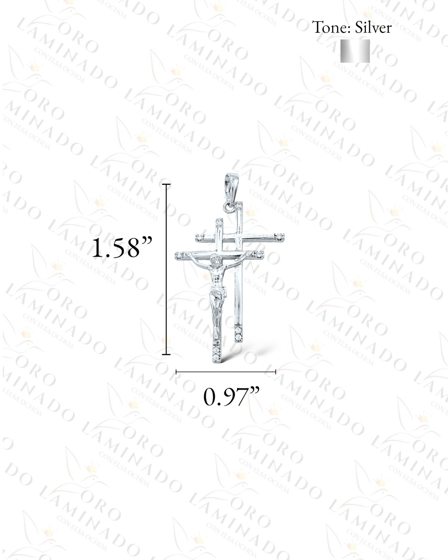 High Quality Silver Cross Pendant Y477