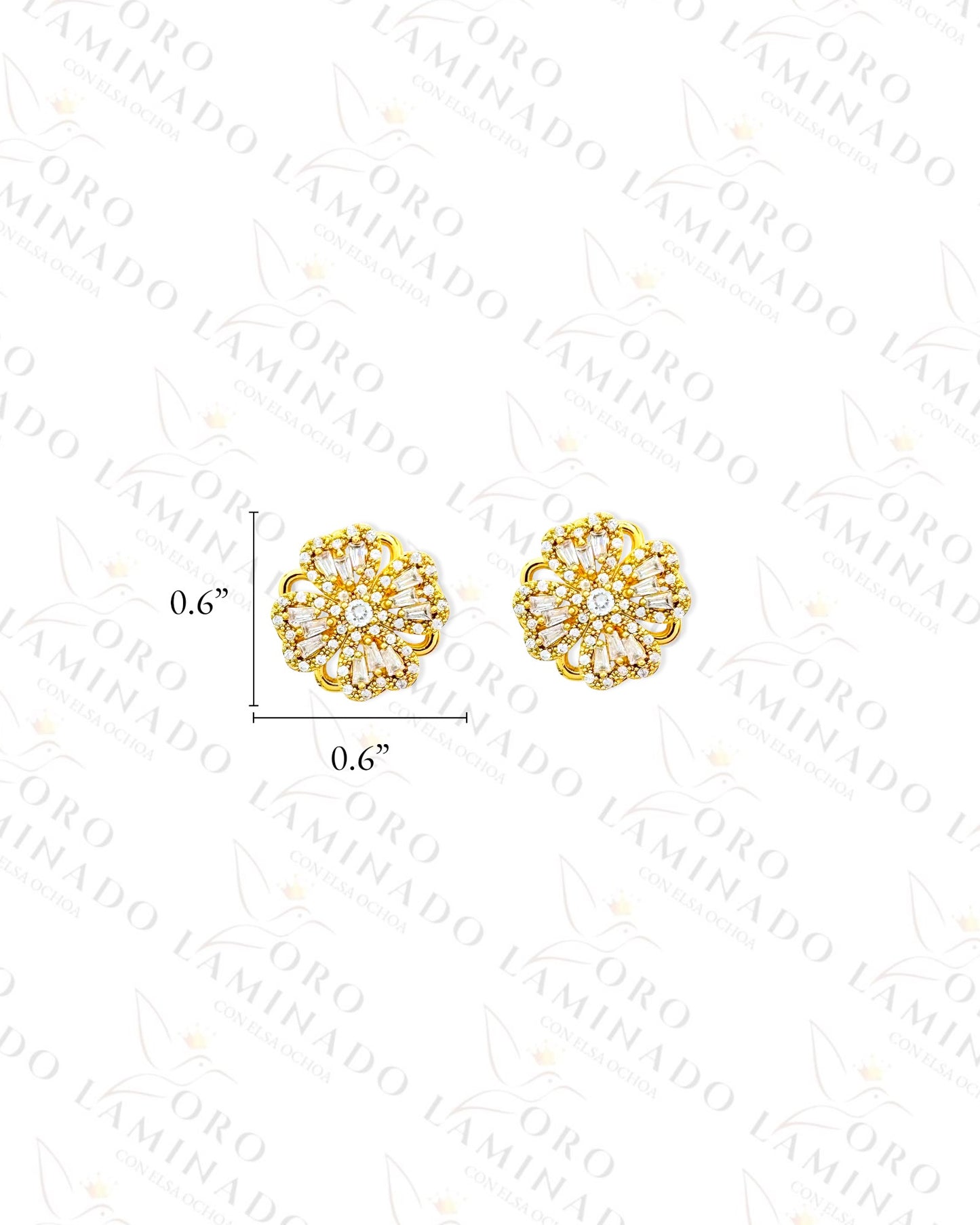 Gold Filled Crystal Clover Set G422