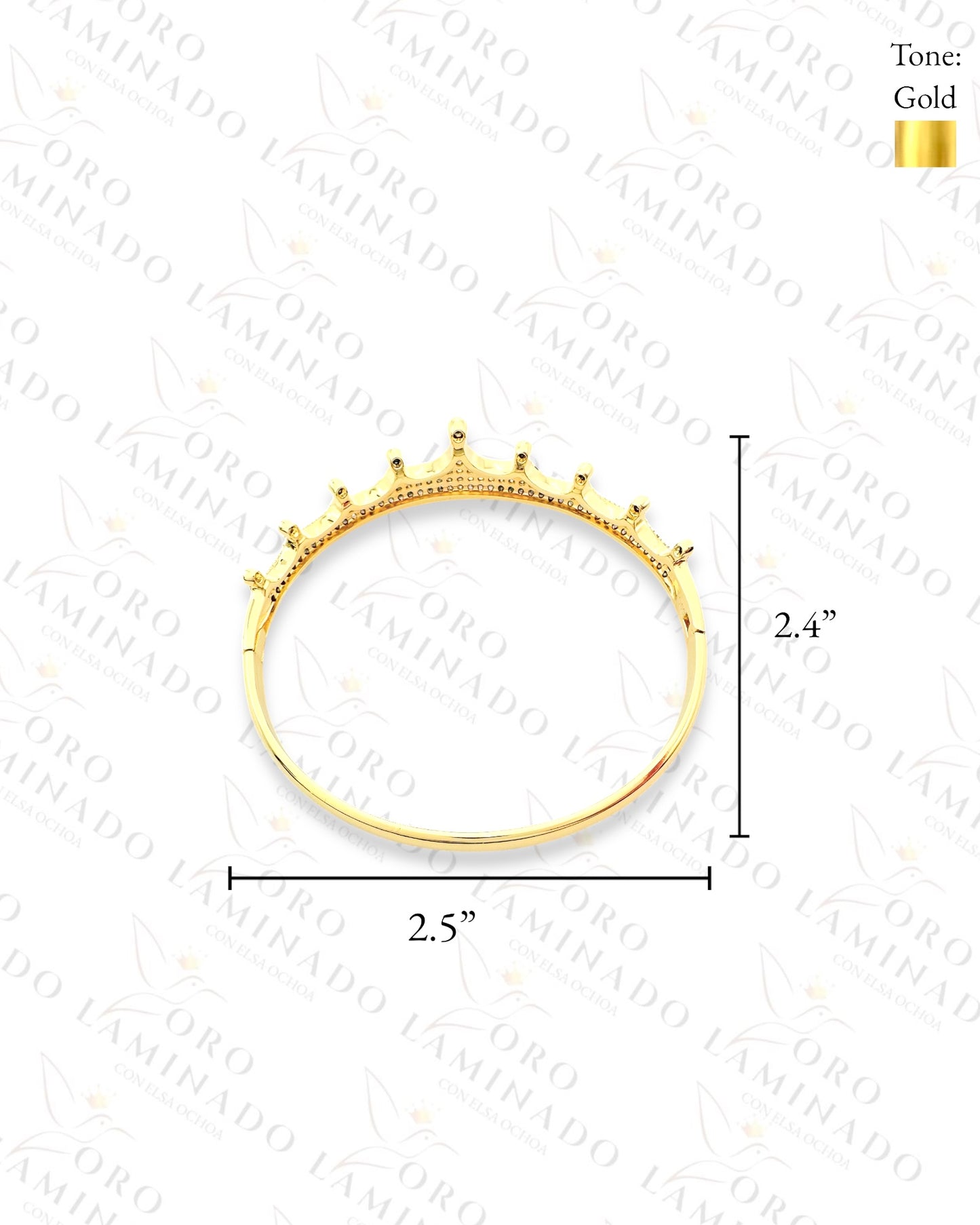 High Quality Diamond Crown Bangle Bracelet B180