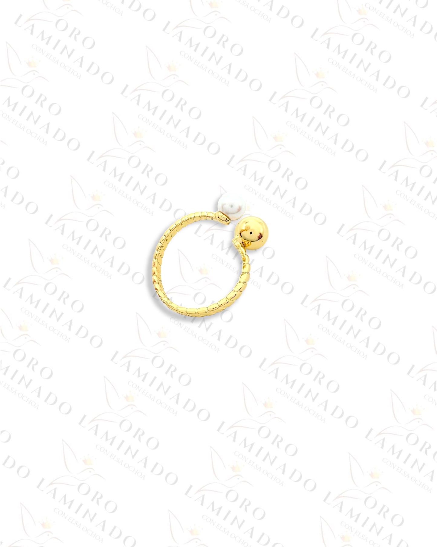 Adjustable Gold and Pearl Ring (Gold Filled) C29