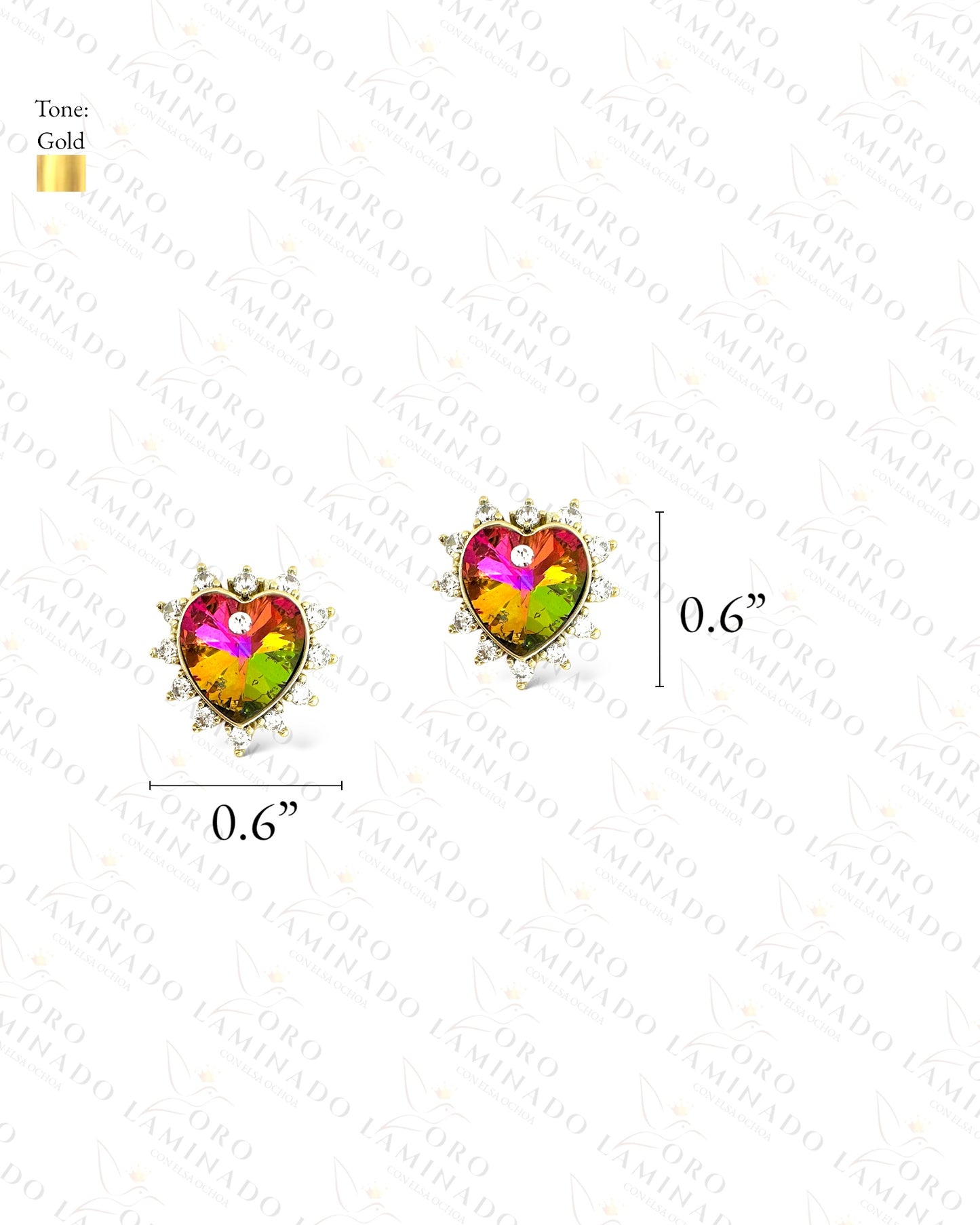 High Quality Multi-Color Heart Earrings Y200