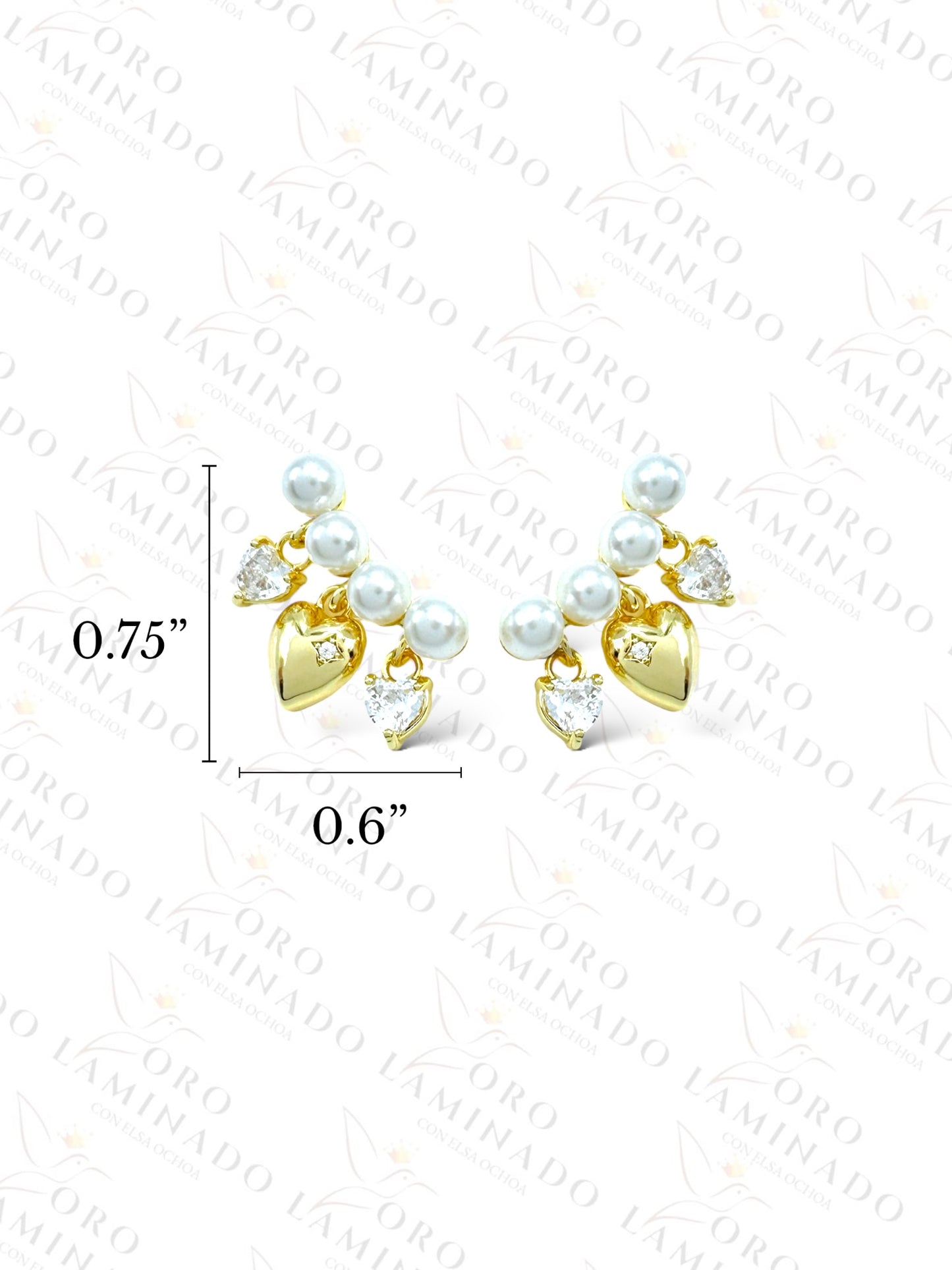 High Quality Pearl and Heart Earrings C400