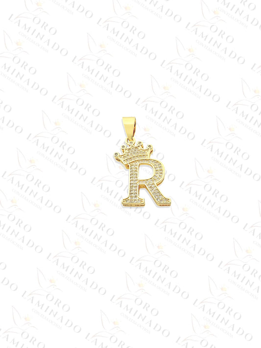 Letter "R" Crown Pendant Y23