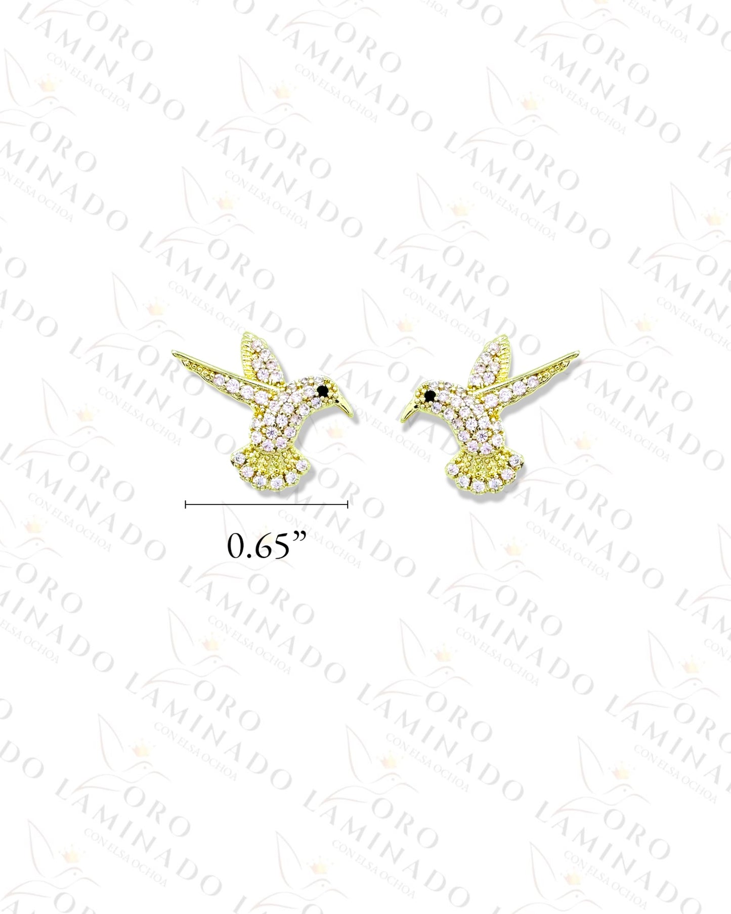 High Quality Light Pink Hummingbird Hoop Earrings G89