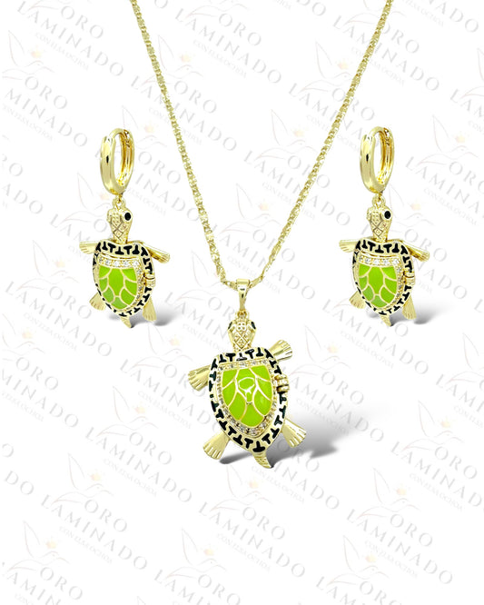 High Quality Turtle Locket Set B290