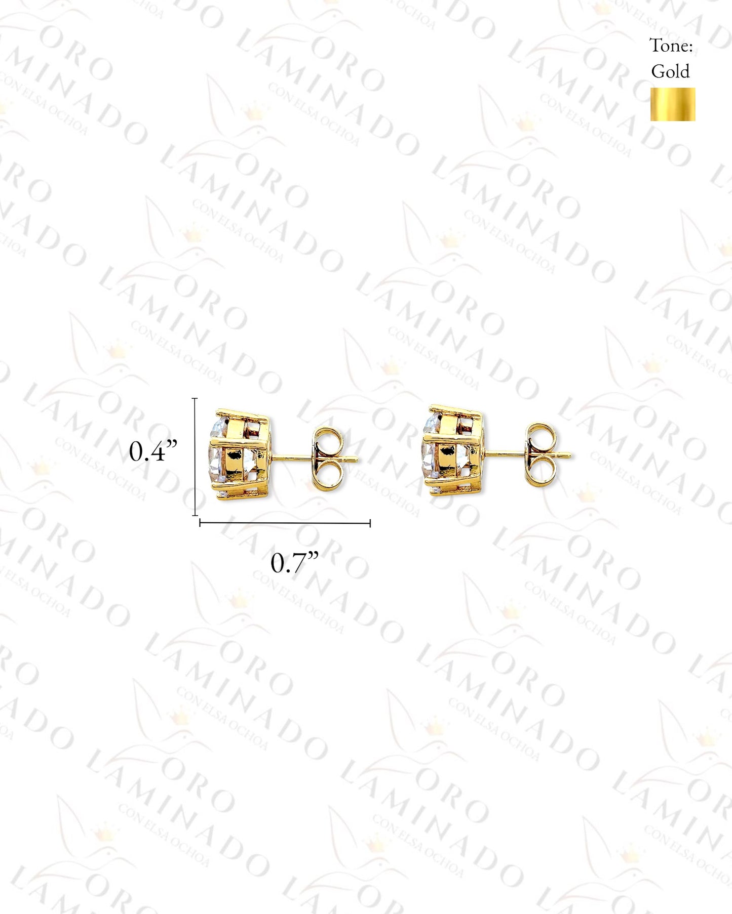 High Quality Gold Diamond Earrings B112