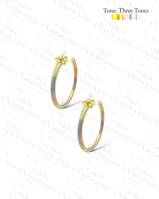 High Quality Tricolor Hoop Earrings G160