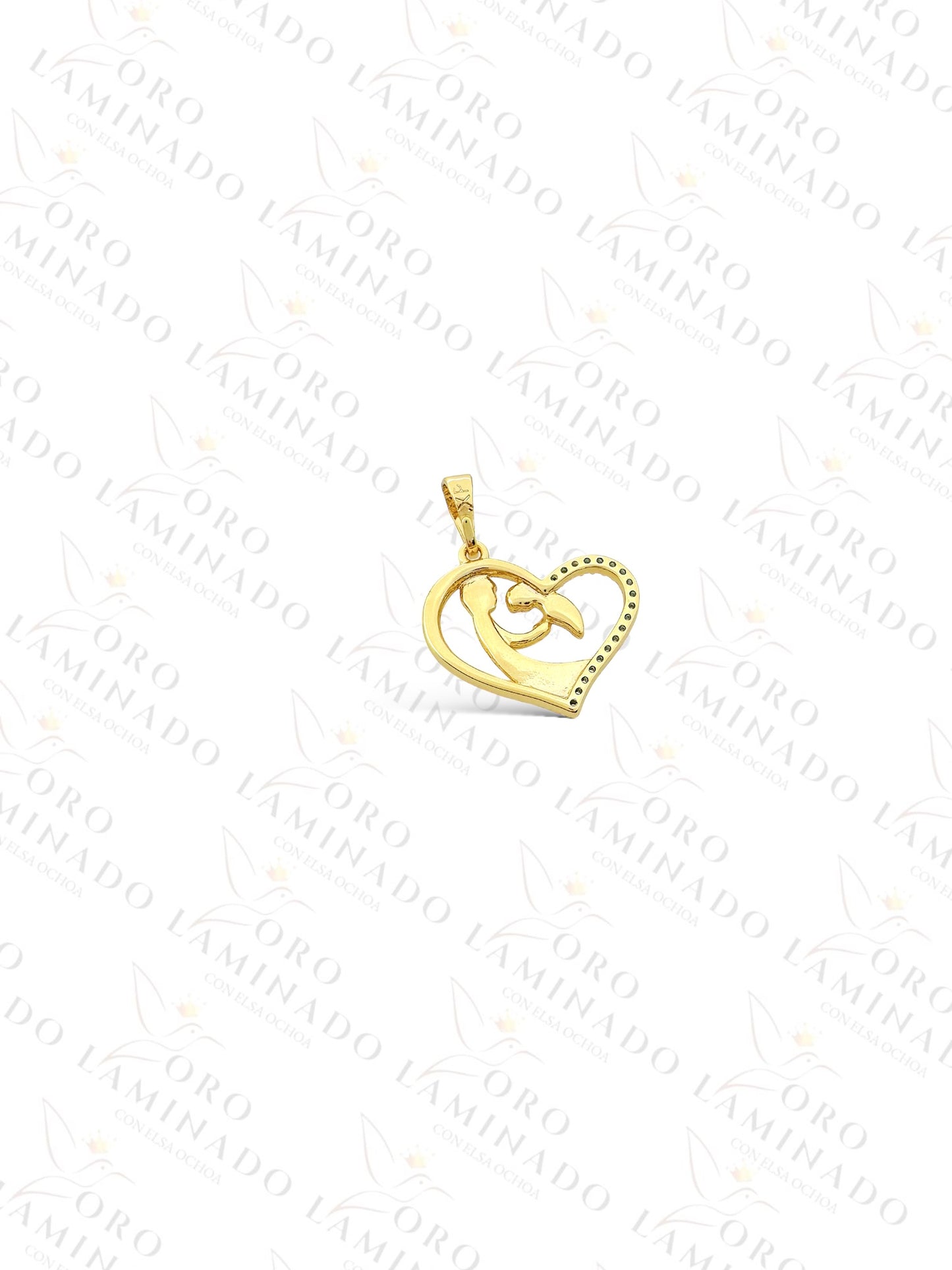 High Quality Heart Mom and Child Pendant R337