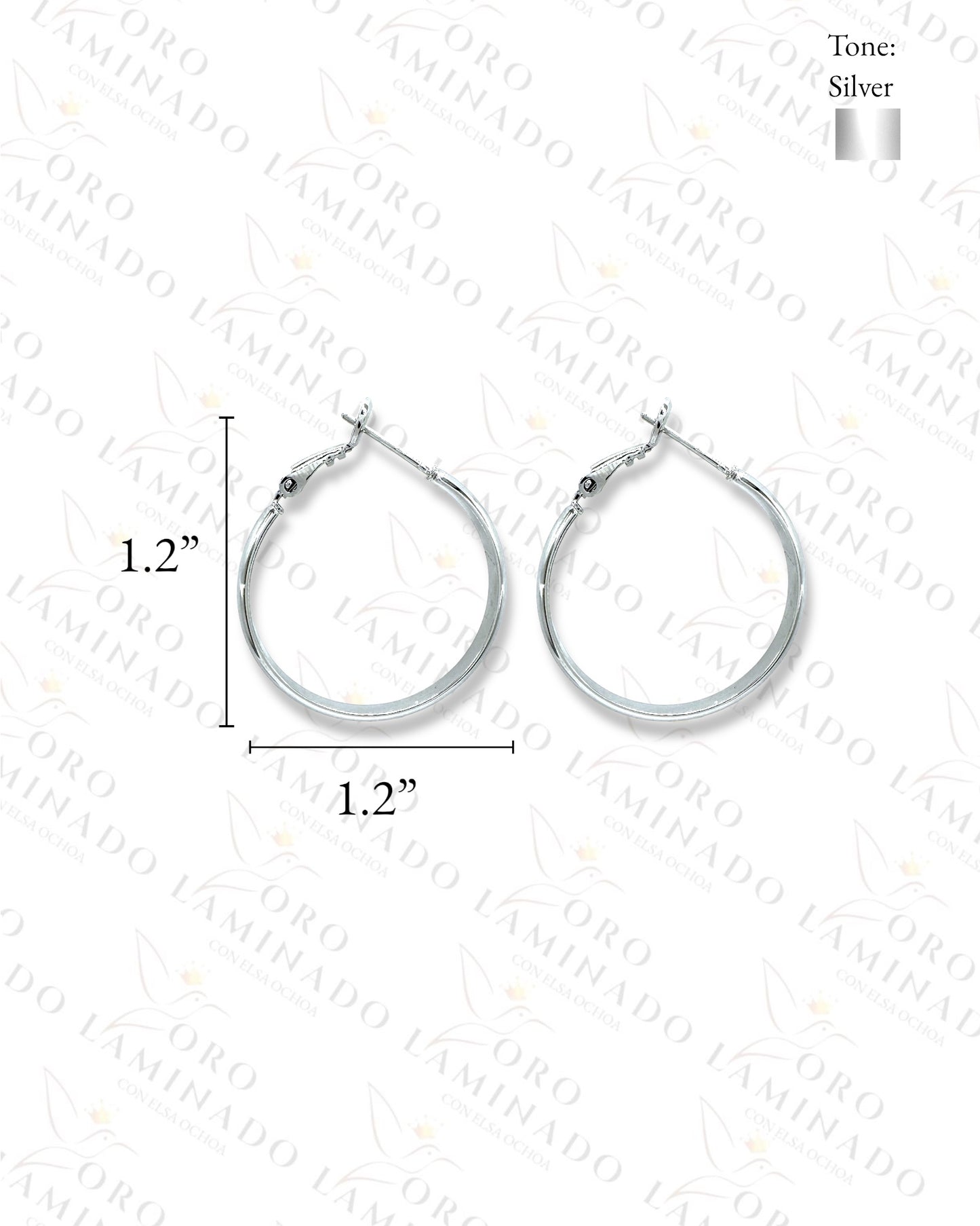 High Quality Silver Hoop Earrings  Y267