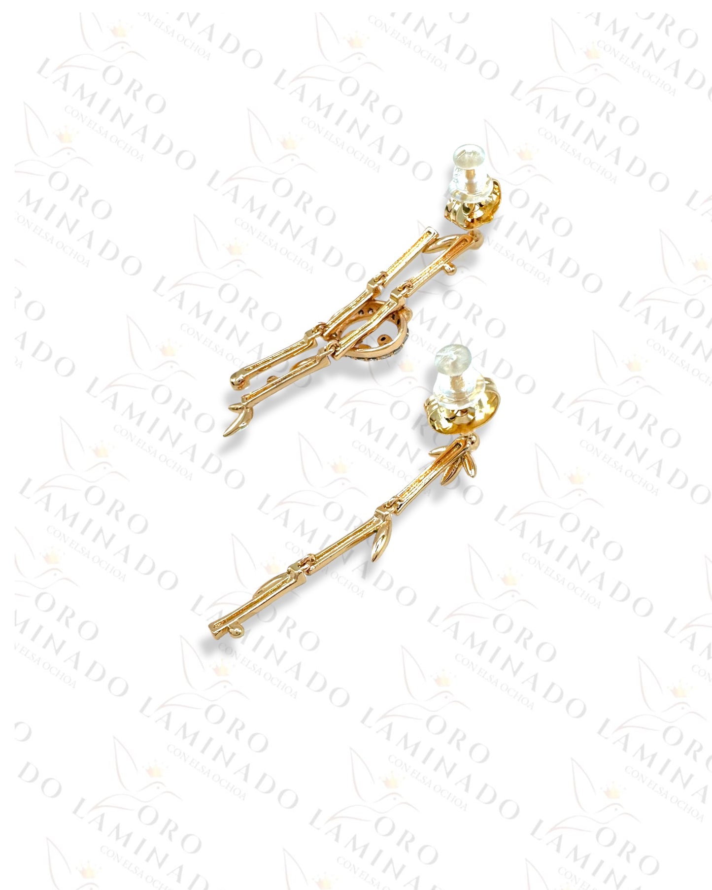 High Quality Bamboo and Panda Earrings Y175