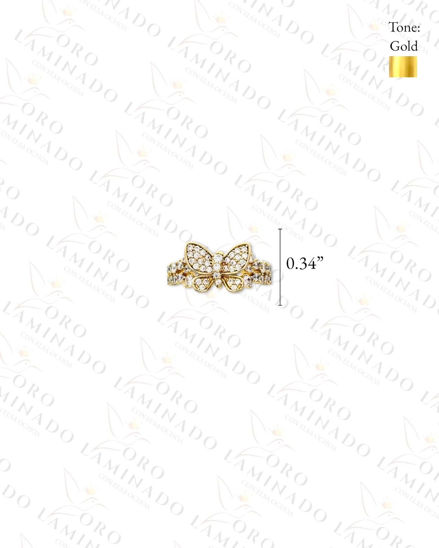 High Quality Diamond Butterfly Ring (Gold Filled) B150