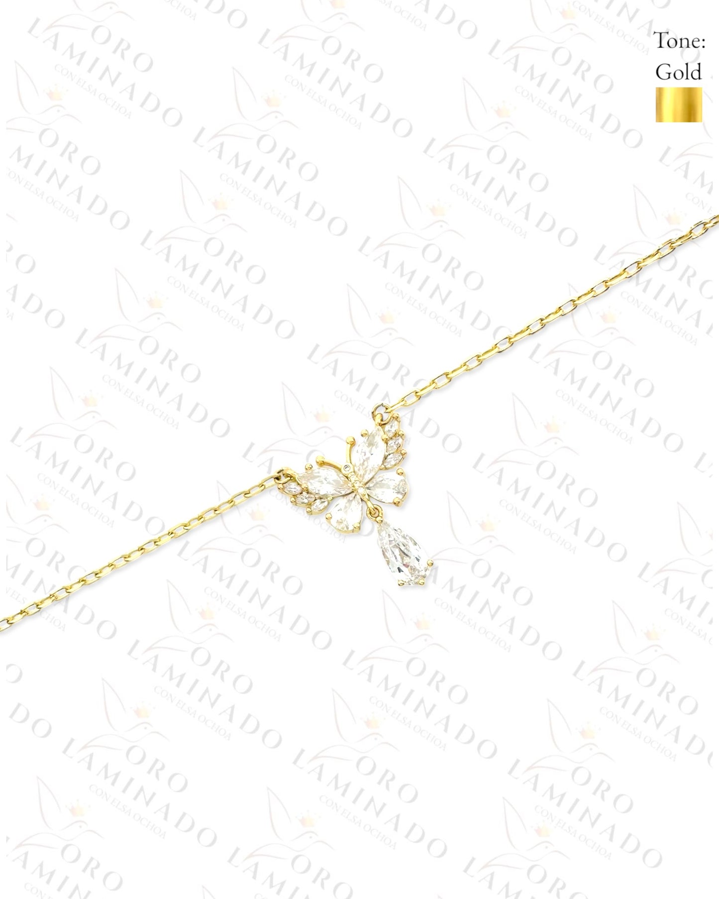 High Quality Crystal Butterfly Set (Gold Filled) C184