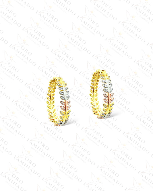 High Quality Three Tones Hoop Earrings C411