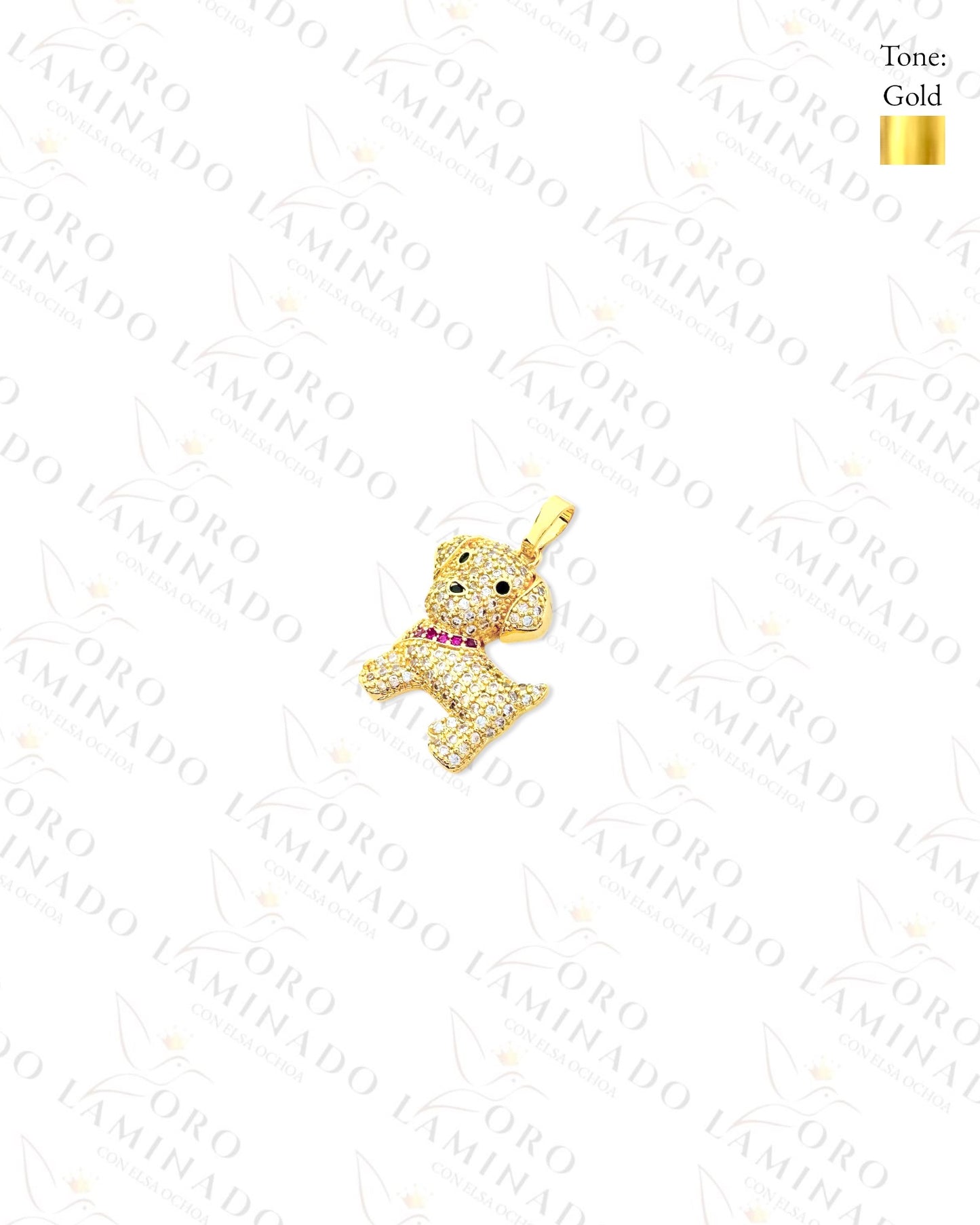 Gold Filled Pink Puppy Pendant R447