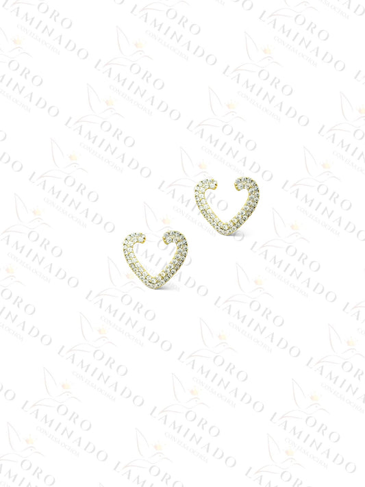 High Quality Sparkly Heart Earrings G216