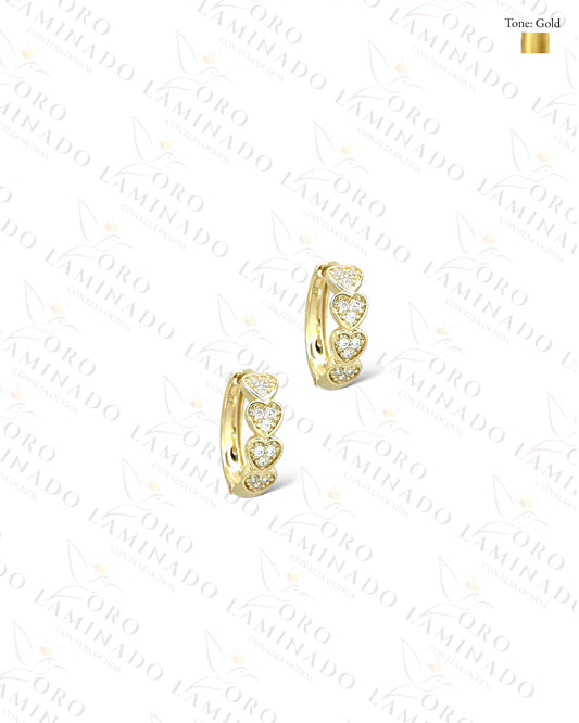 High Quality Sparkling Mini Hearts Earrings G409