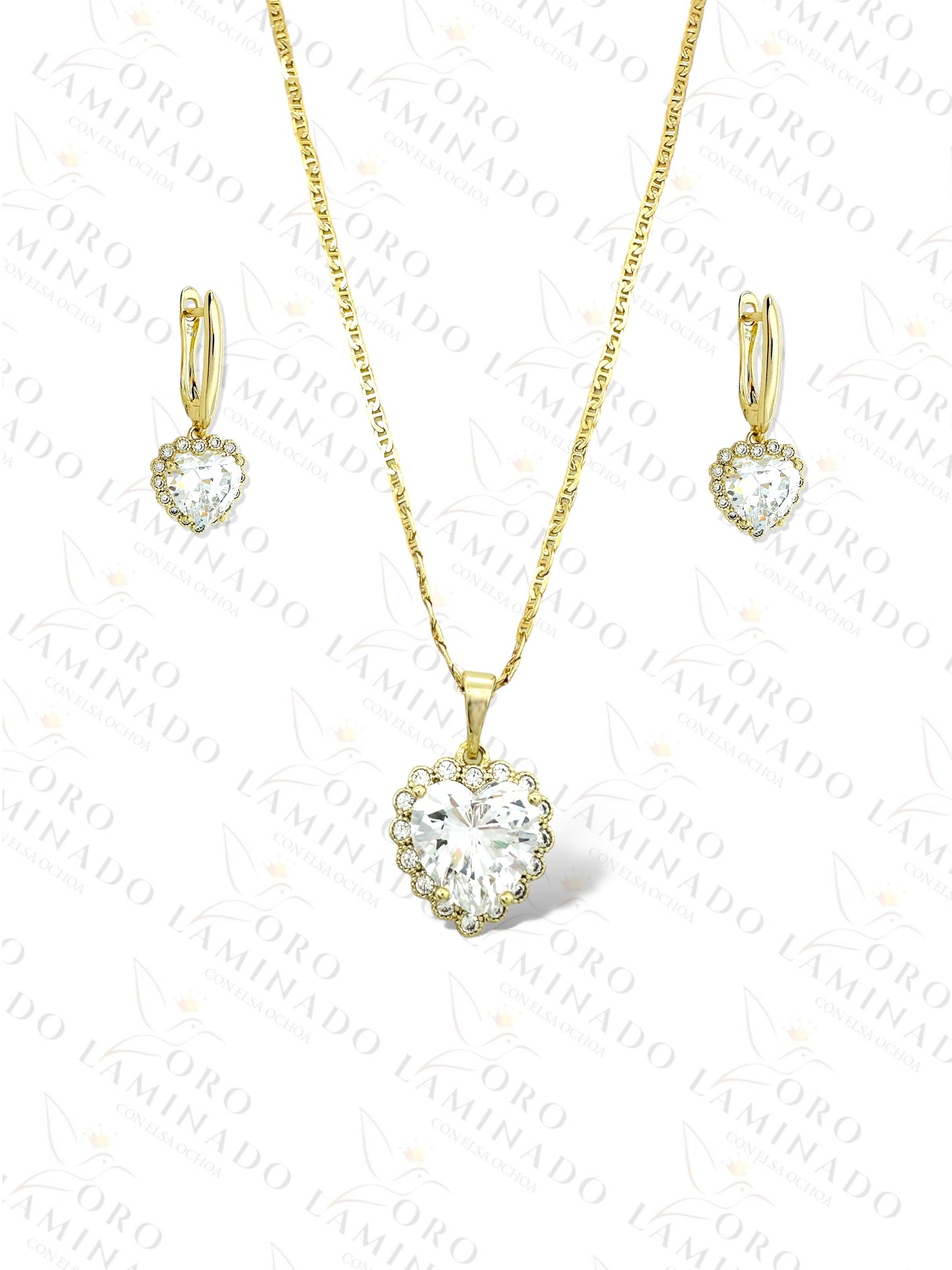 High Quality Diamond Heart Set B379