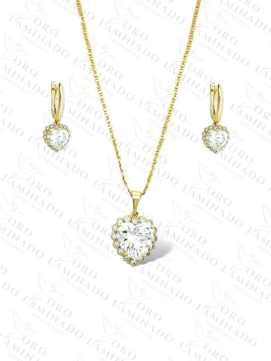 High Quality Diamond Heart Set B379