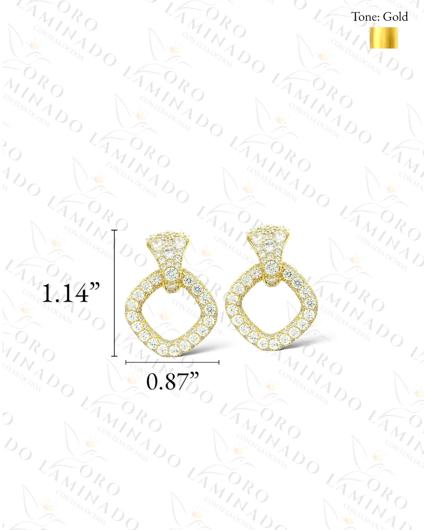 High Quality Sparkling Rhombus Earrings  B453