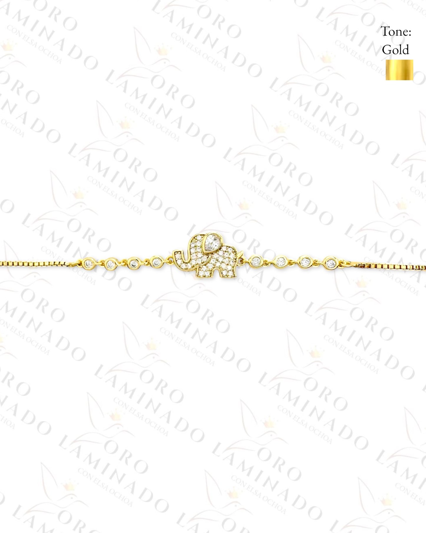 Gold Filled Little Elephant Adjustable Bracelet R363