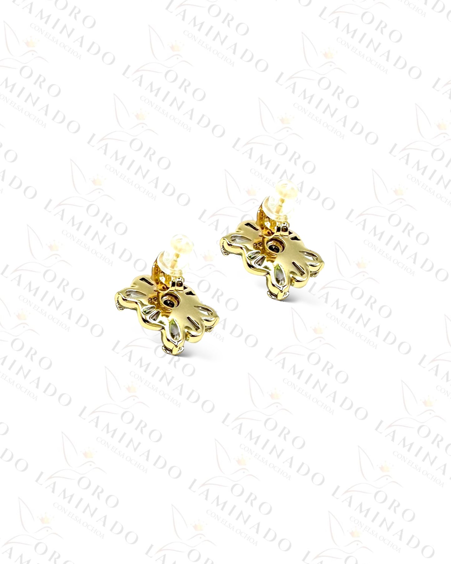 High Quality Crystal Flower-Cross Earrings G408