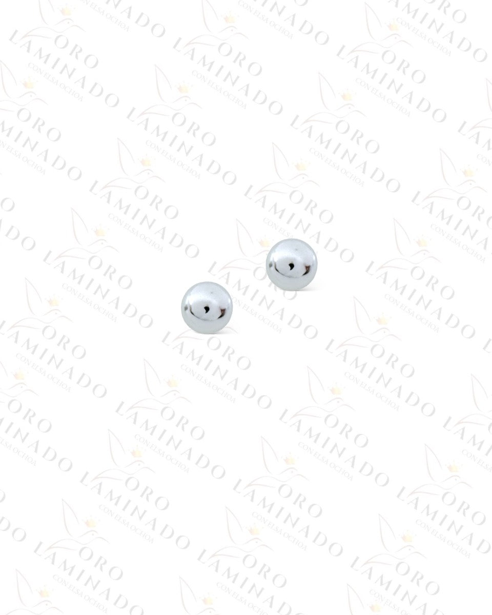 High Quality Silver Round Earrings R288