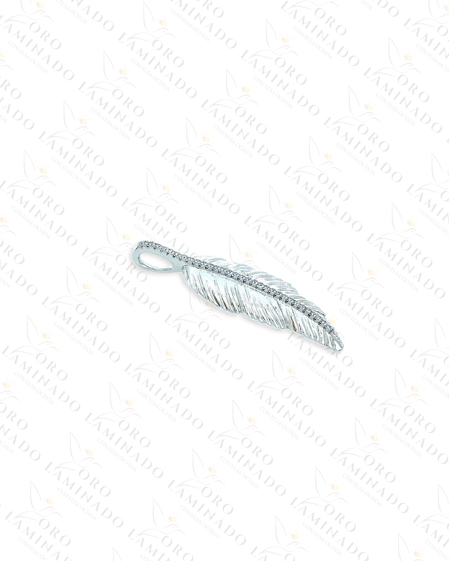 Silver Feather Pendant Y458