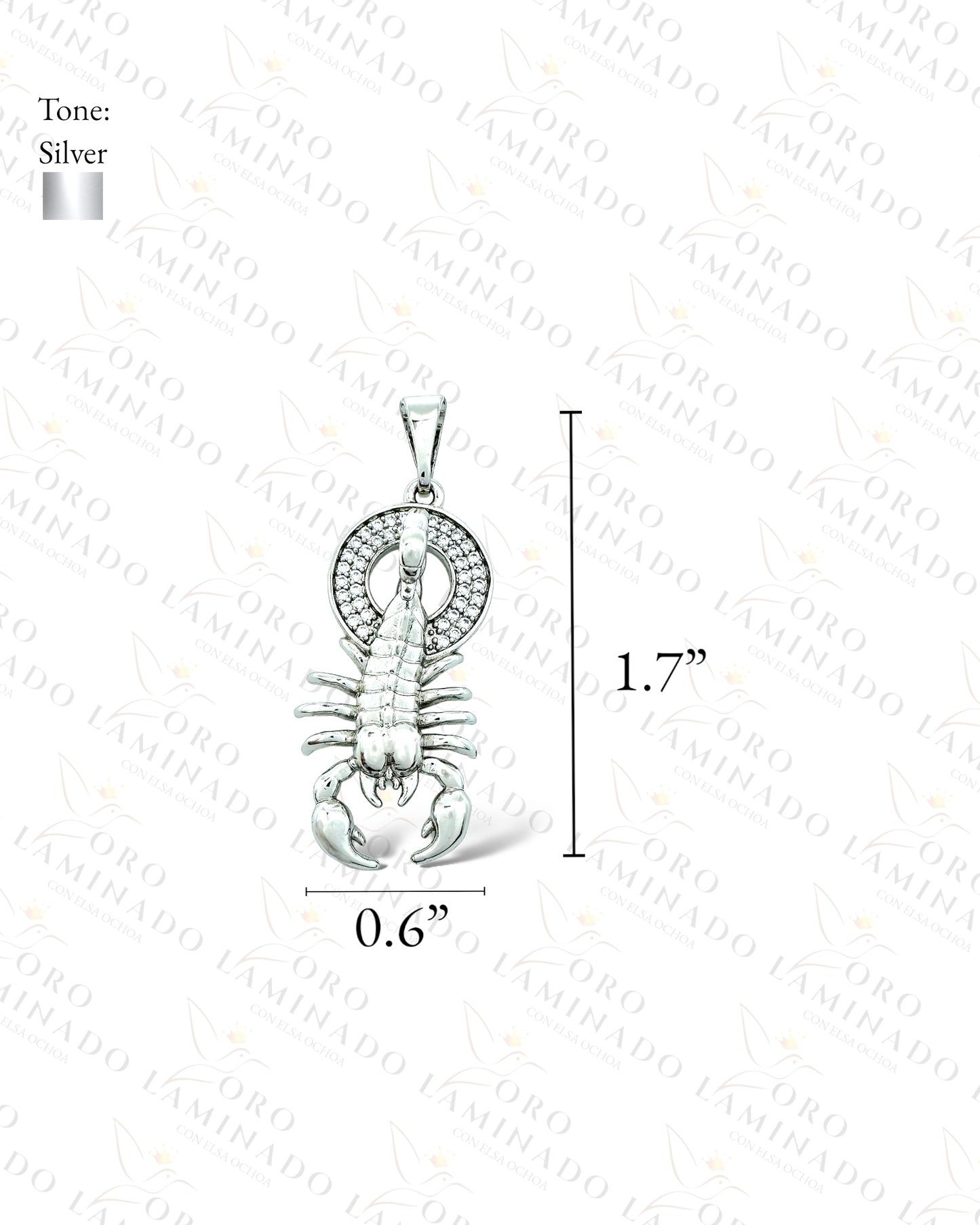 High Quality Silver Scorpion Pendant C395