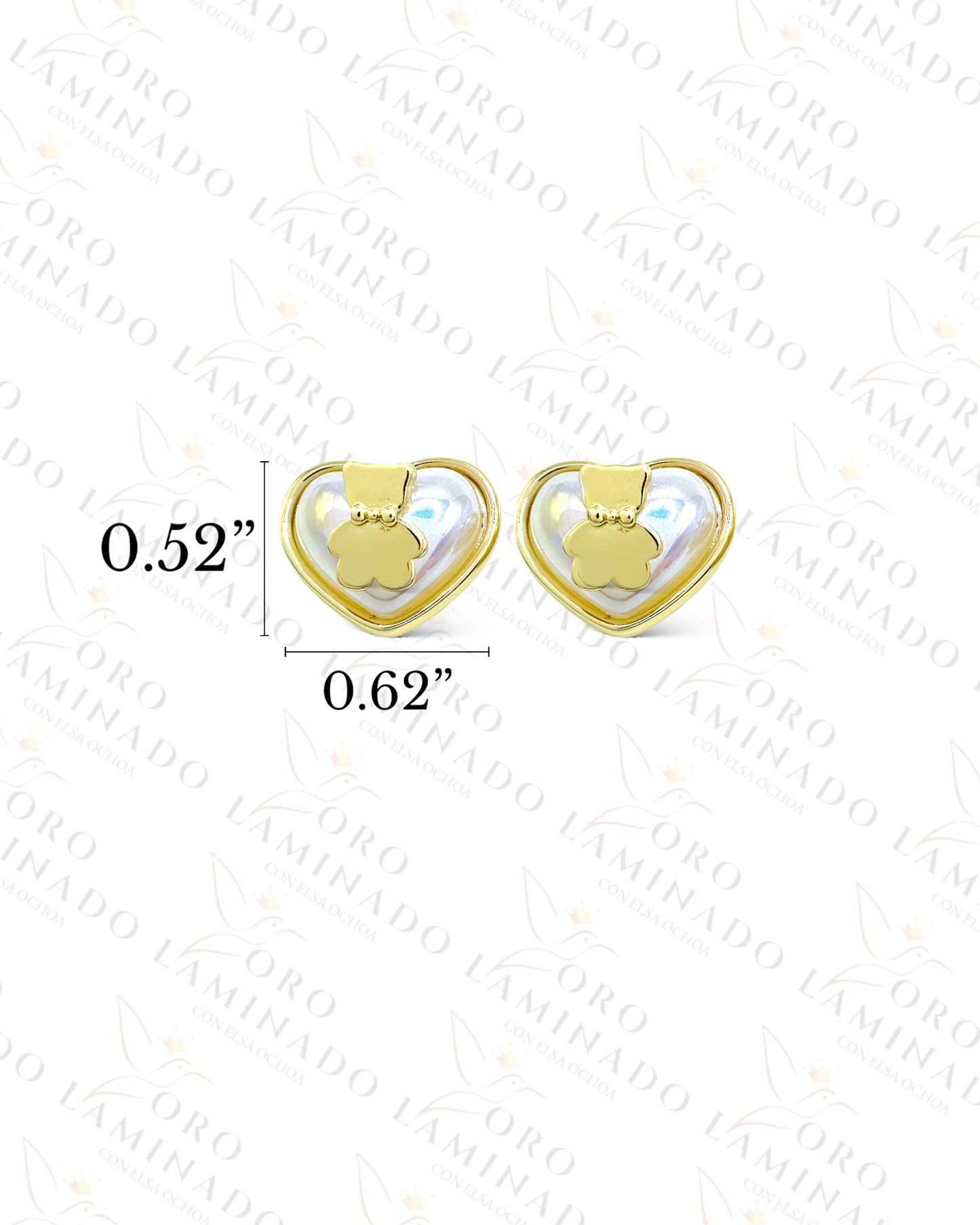 High Quality Irisdescent Heart Earrings R357