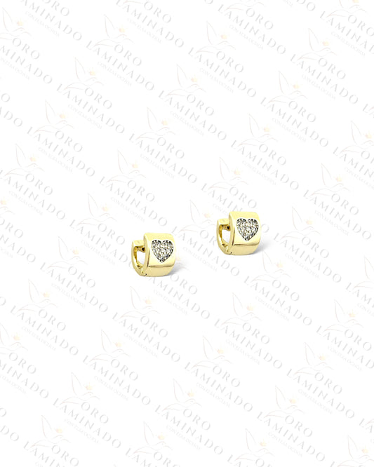 High Quality Small Heart Hoop Earrings Y249