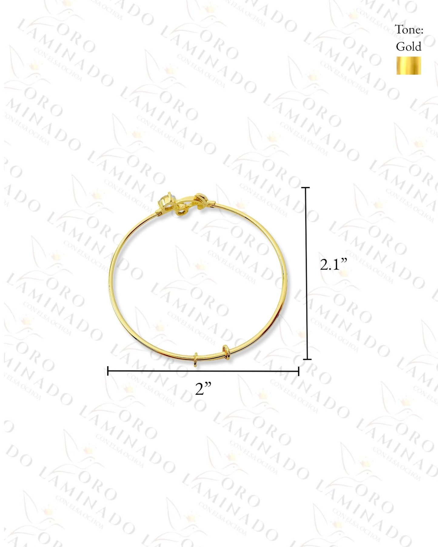 High Quality Gold Filled Crystal Cherry Kids’ Bangle Bracelet Y459