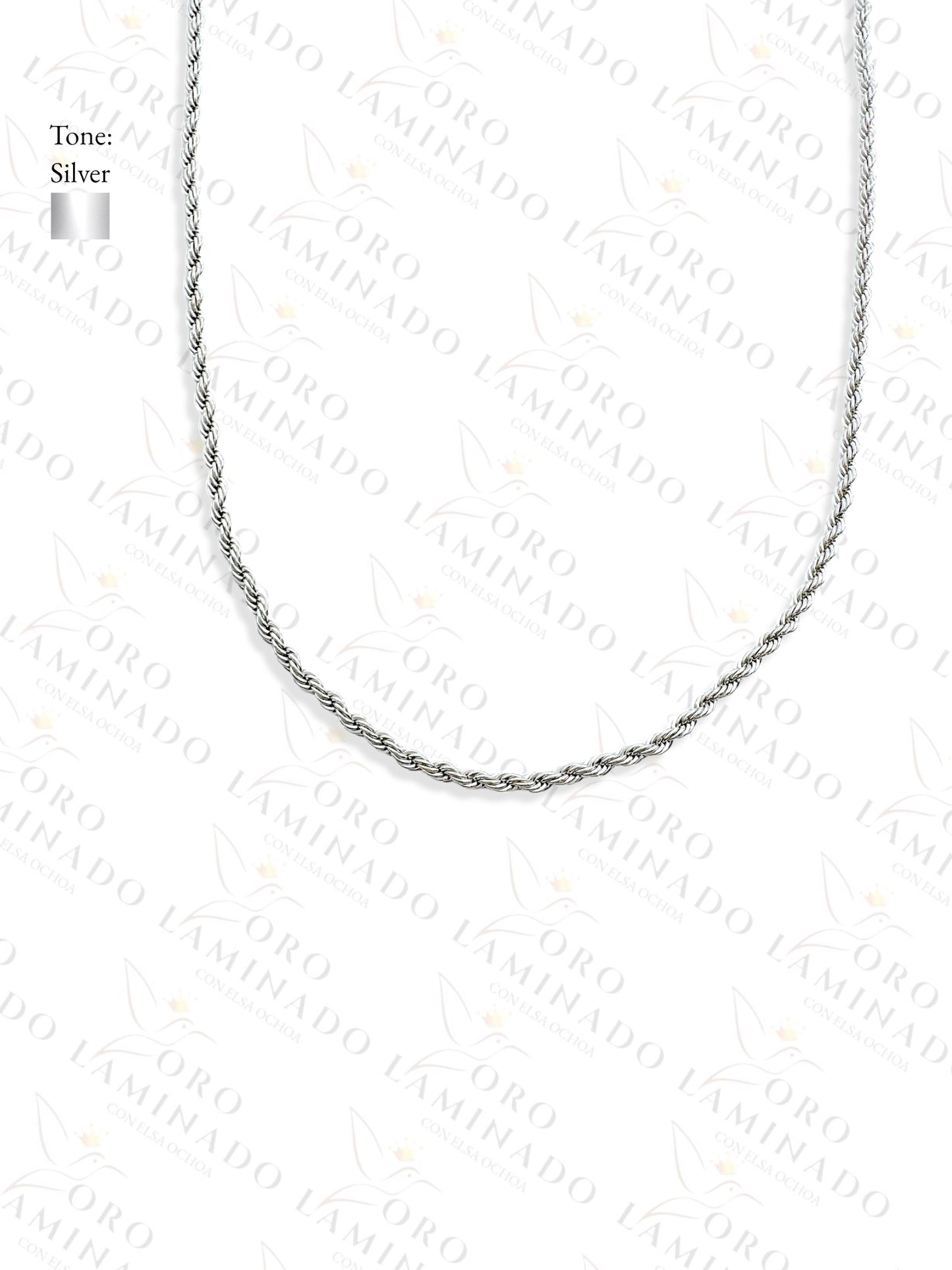 High Quality Silver Rope Chains Pack of 6 Size 20" 2mm C72