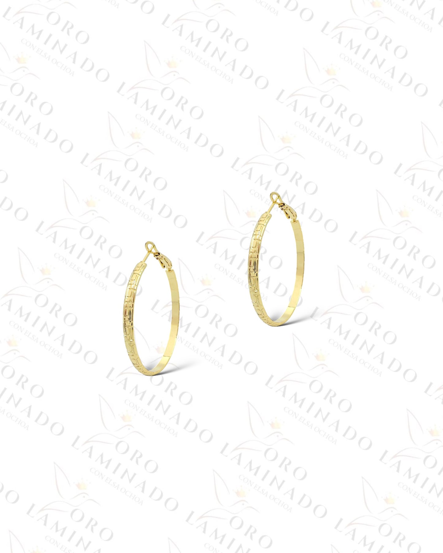 High Quality Medium Plain Hoop Earrings (Gold Filled) R383