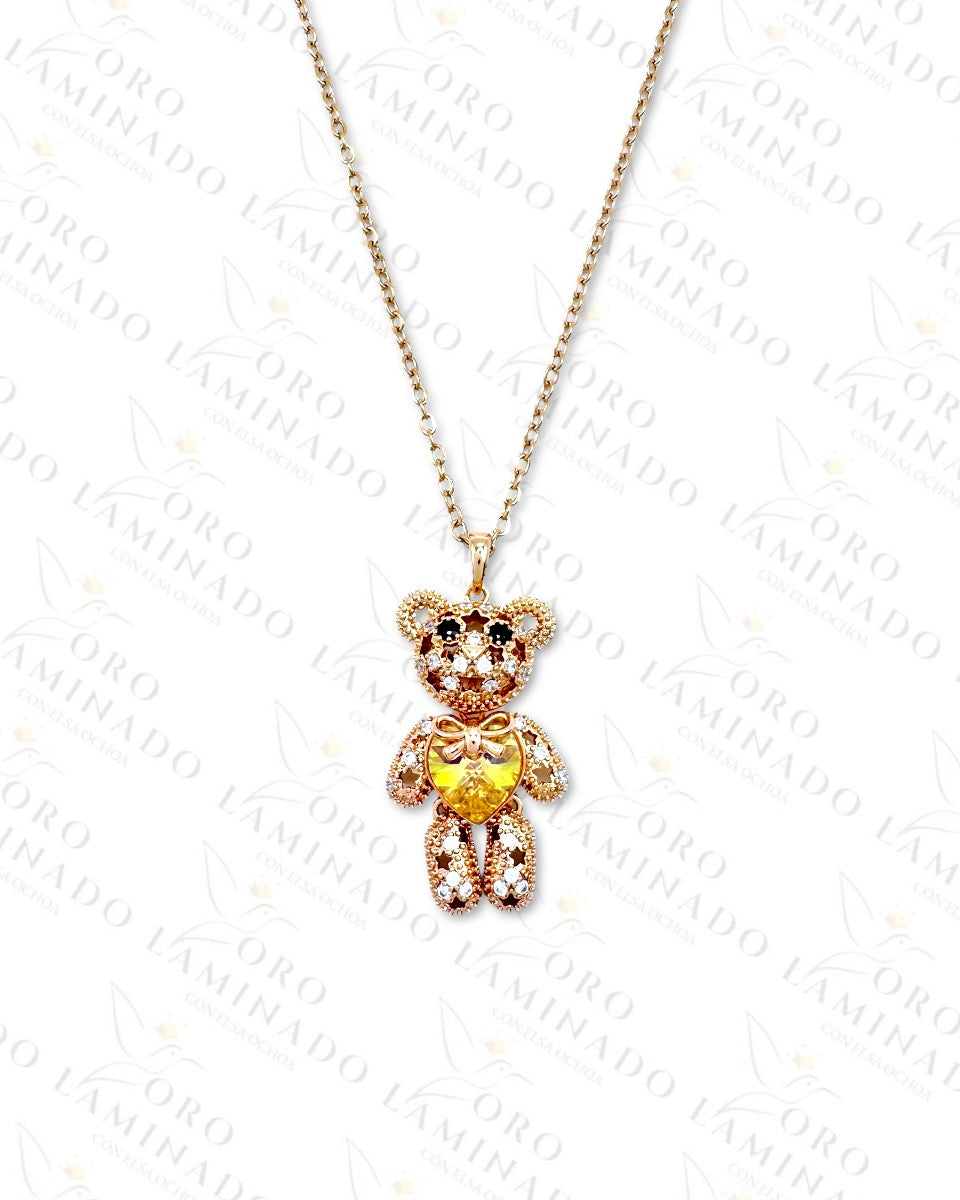 High Quality Yellow Stone Teddy Beat NecklaceY75