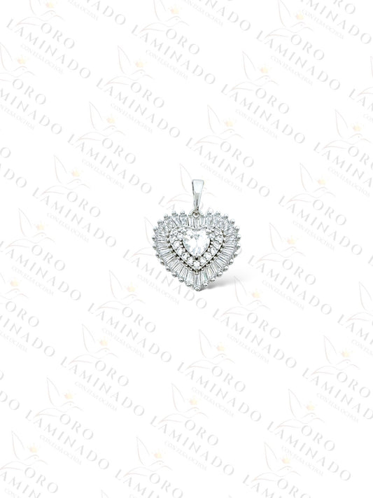 High Quality Silver Heart Pendant Y136