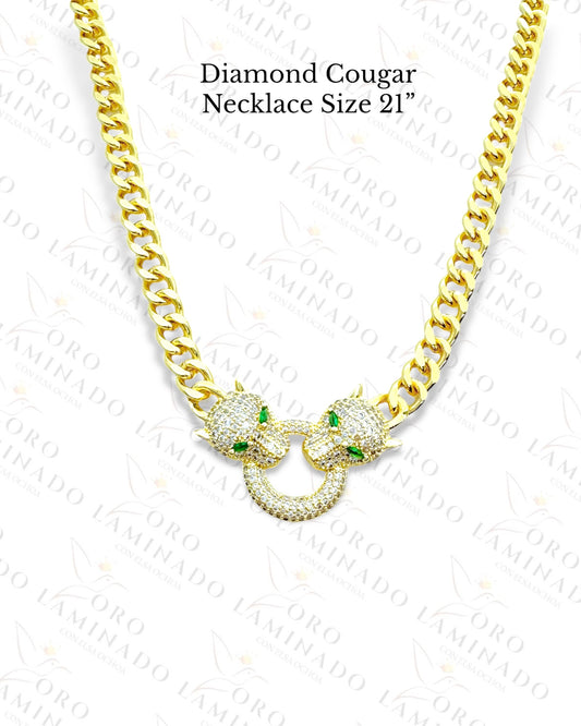 High Quality Diamond Cougar Necklace B248