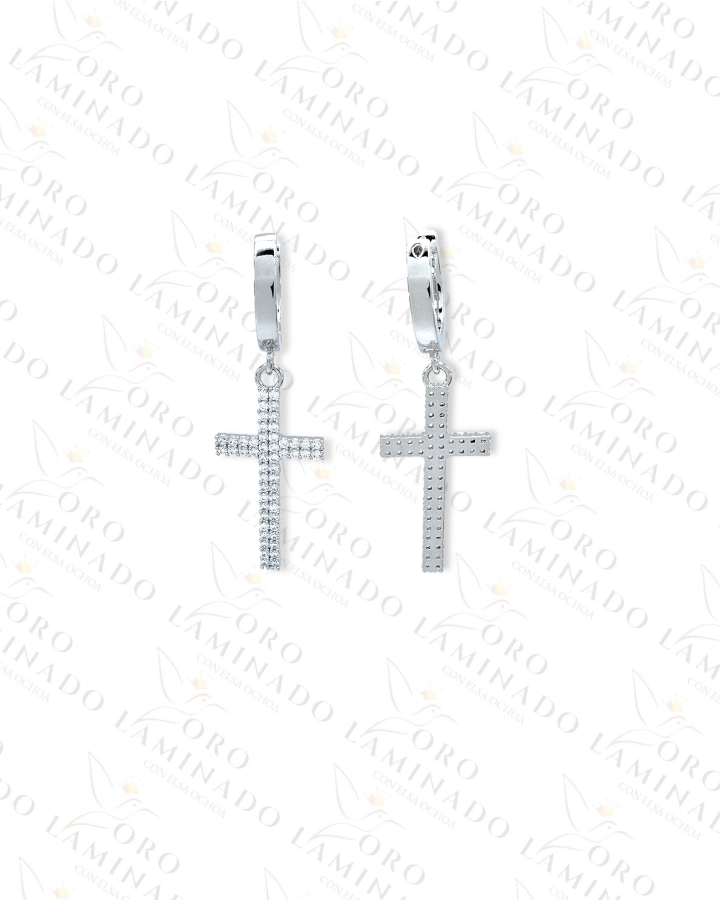 High Quality Silver Cross Earrings Y472