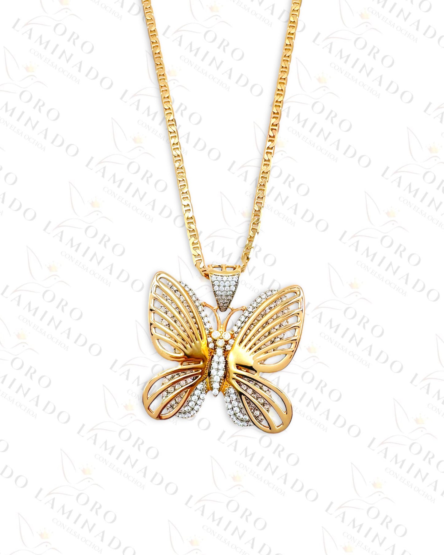 Rose Gold Butterfly Necklace  B152