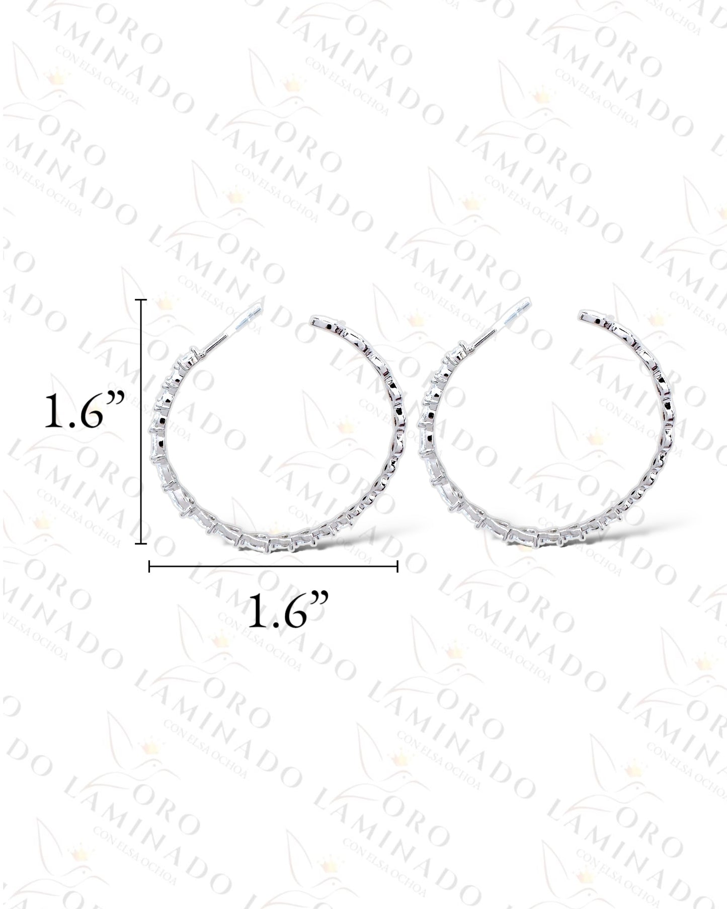 High Quality Diamond Hoop Earrings C319