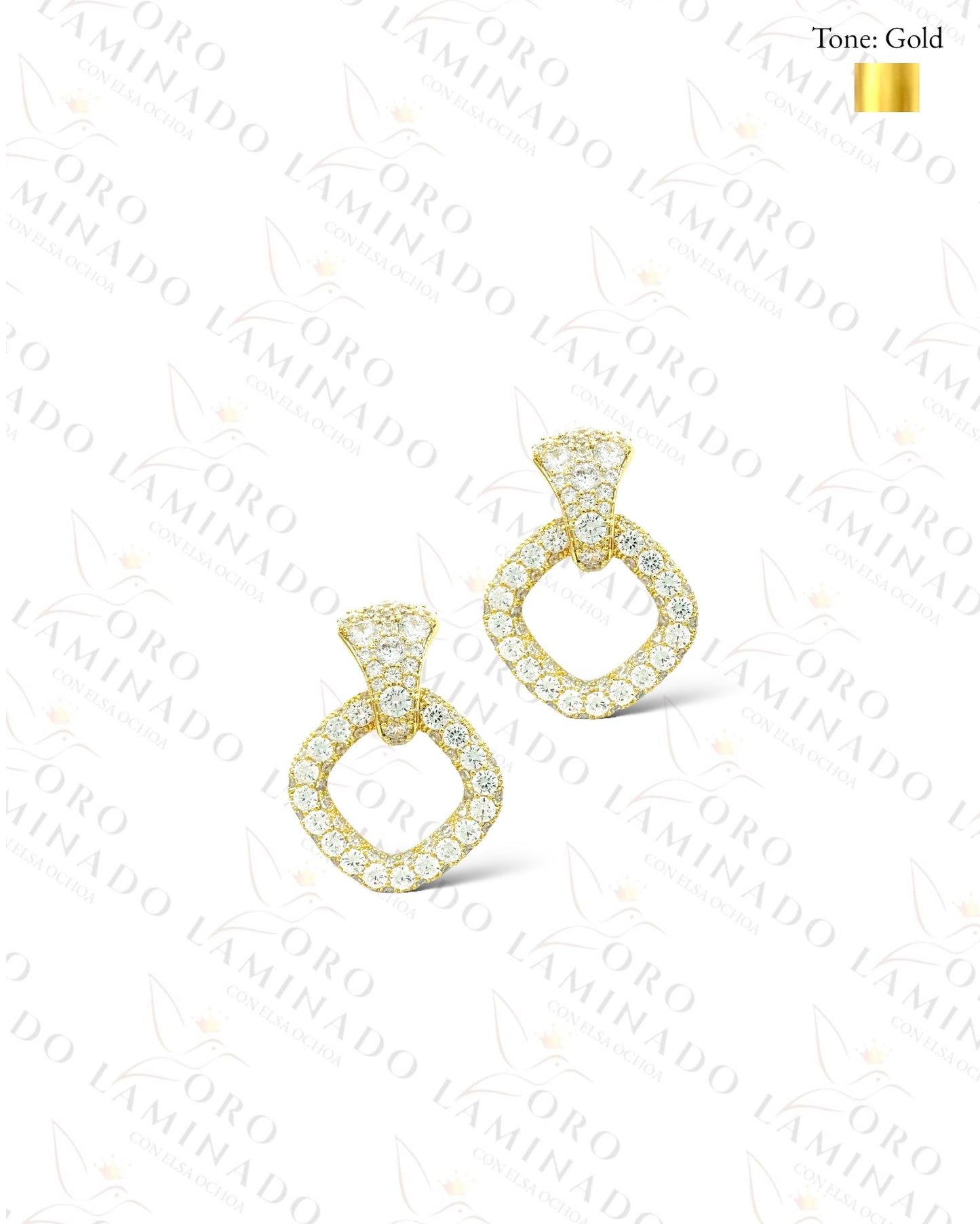 High Quality Sparkling Rhombus Earrings  B453