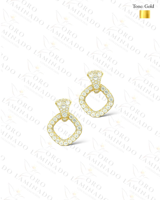 High Quality Sparkling Rhombus Earrings  B453