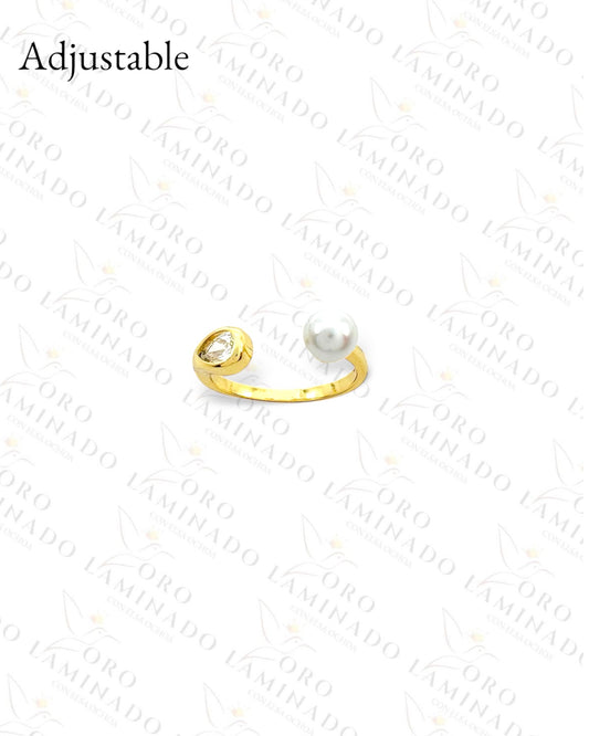 Adjustable High Quality Pearl Ring (Gold Filled) Y308