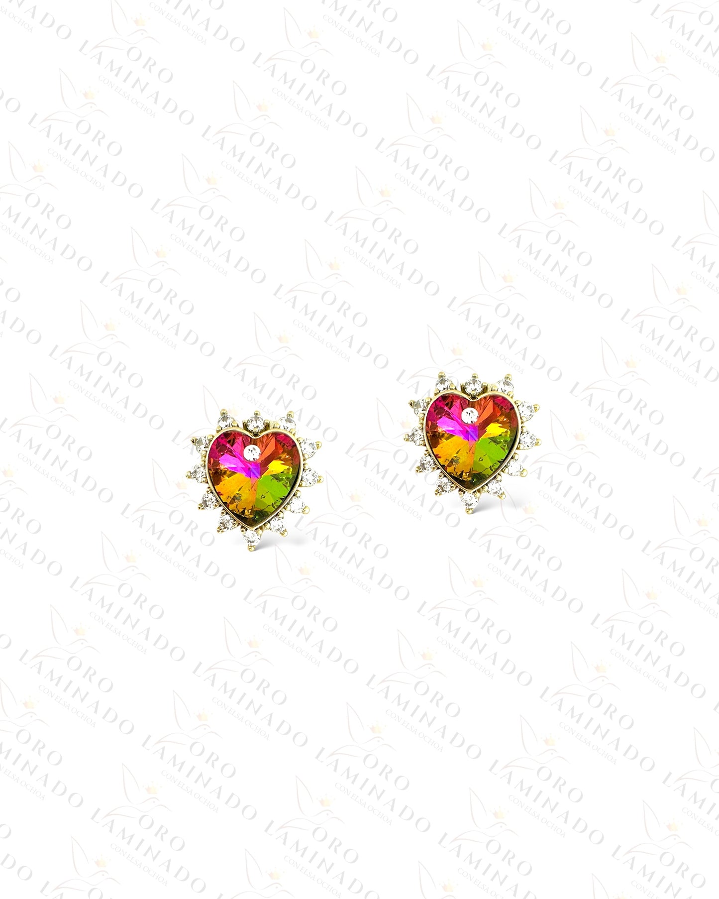 High Quality Multi-Color Heart Earrings Y200