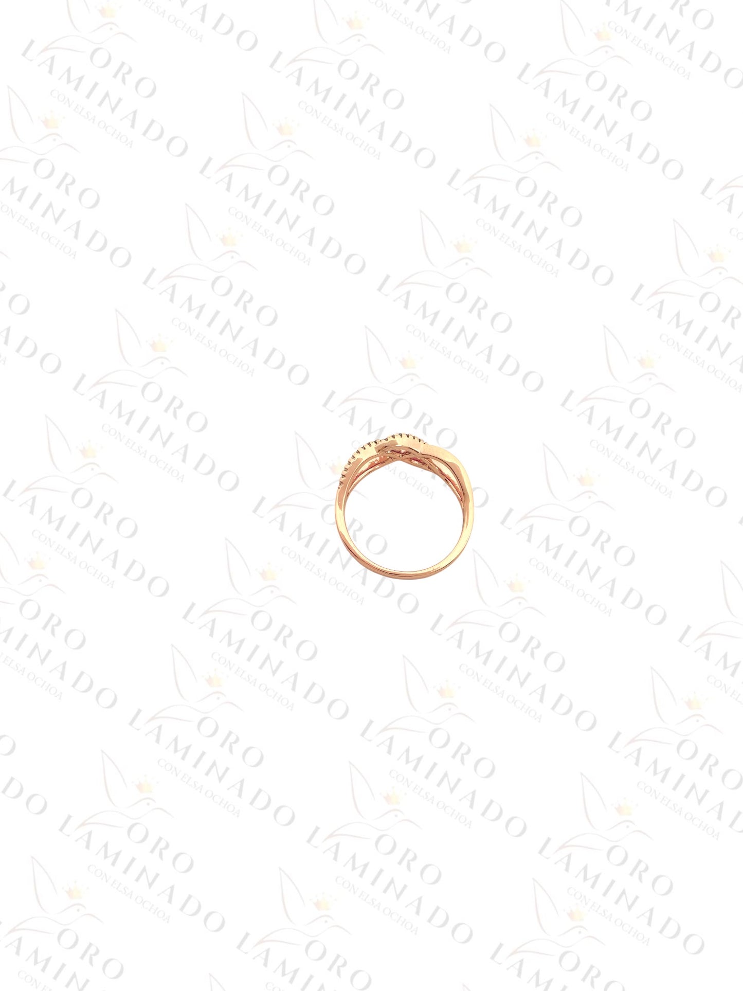 High Quality Rose Gold Intertwined Ring Y47